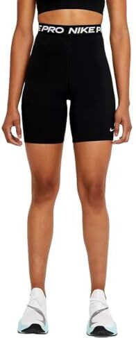 Nike W NP 365 Short 7in Hi Rise, Pantaloncini Unisex-Adulto, Black/(White), S