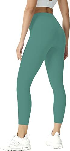 ATRACTIVOLL Leggins Yoga Donna, Pantaloni Vita Alta Fitness Elastici Collant Pant Push up Leggings Sportivi (XL, Verde)