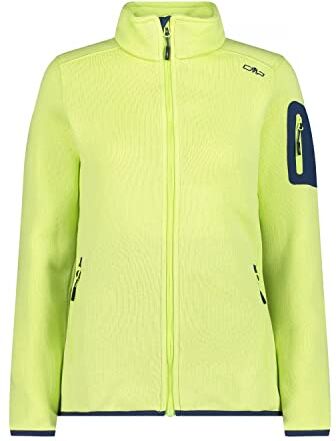 CMP Giacca In Knit-tech da Donna, Verde (Citric Blue), 50