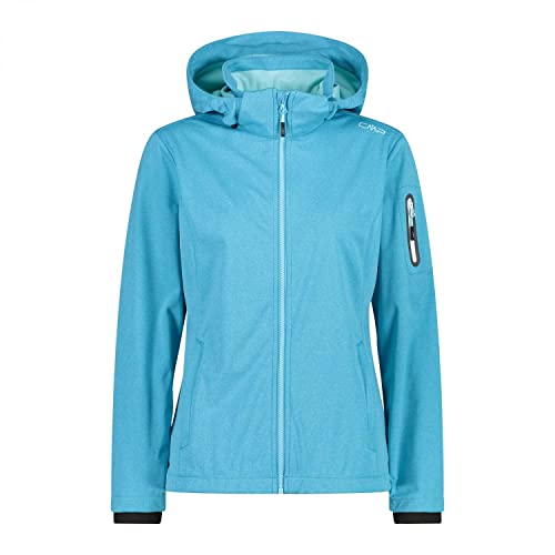 CMP Lightweight, windproof and waterproof softshell melange jacket WP 8,000, Woman, Hawaian Mel, 46