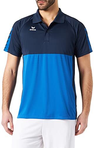 Erima Uomo Maglietta polo Six Wings, new royal/new navy, XXL