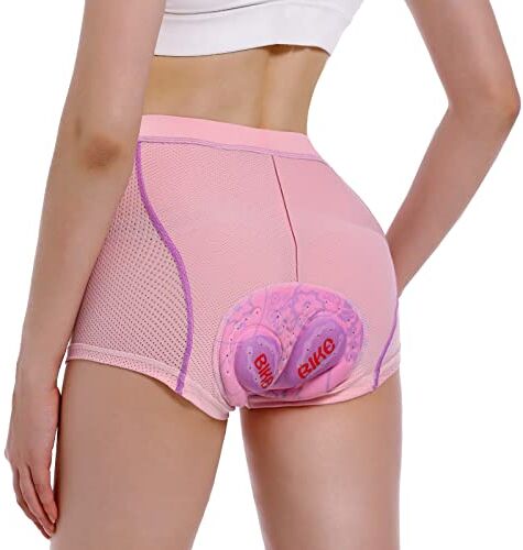 FEIXIANG Pantaloni da Ciclismo da Donna, Pantaloncini da Ciclismo Corti Pantaloncini da Ciclismo Biancheria Intima da Ciclismo con Imbottitura in Gel 4D Traspiranti ad Asciugatura