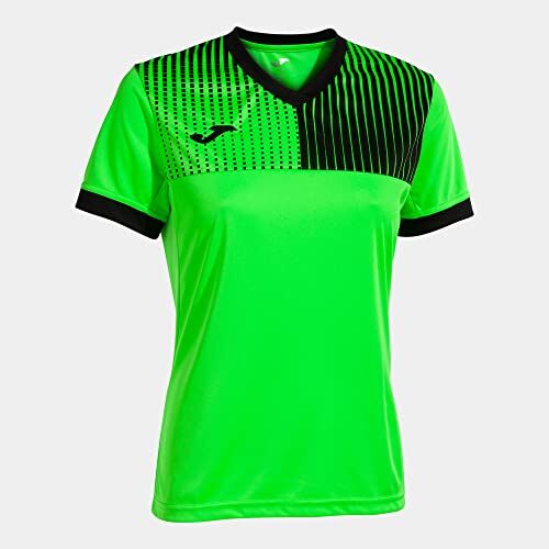 Joma Maglia a Manica Corta Donna Eco Supernova Verde Fluorescente Nero