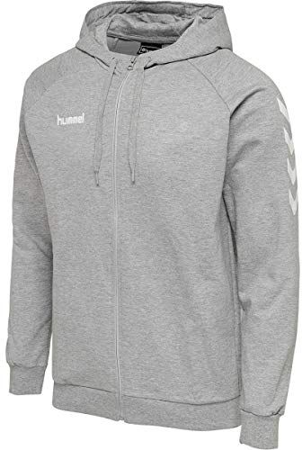 Hummel HMLGO Cotton Zip Hoodie Color: Grey Melange_Talla: M