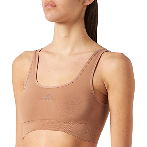 Adidas Reggiseno Lounge Scoop LG Bustino, Braun, XL Donna