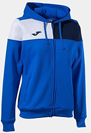 Joma Giacca con cappuccio donna Crew V blu reale blu navy bianco