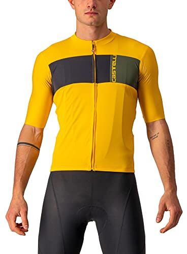 CASTELLI PROLOGO 7 JERSEY Maglia lunga SAFFRON/LIGHT BLACK-MILITARY G L