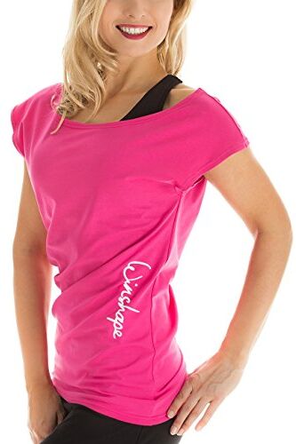 WINSHAPE Winston Hape WTR12 Maglietta da Donna per Danza e Tempo Libero, Donna, Damen Dance-Shirt WTR12 Freizeit Fitness Workout, Pink, L