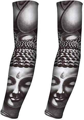 Xinqiao Unisex Tatuaggio Temporaneo Stretch Braccio di Raffreddamento Maniche UV Protezione Sole Copertura Braccio (#BT03 Multi-colore)