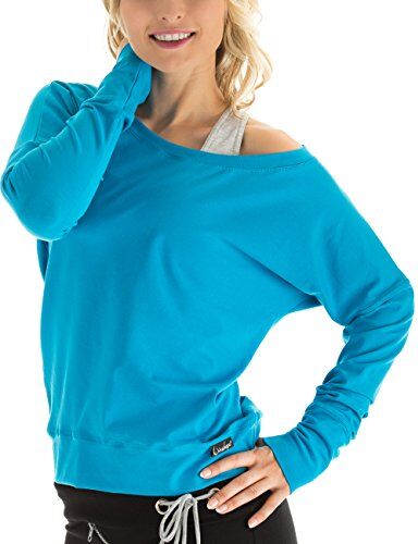 WINSHAPE Winston Hape – Maglia a Maniche Lunghe per Il Tempo Libero, per Sport, Danza e Fitness, Donna, Longsleeve Freizeit Sport Dance Fitness, Turchese, XS