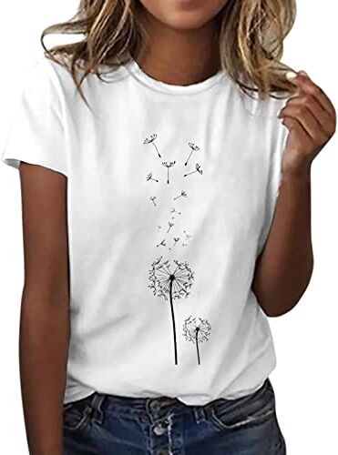 Zilosconcy Blusa Elegante Magliette T Shirt Estiva Base Tee Maglietta Manica Corta Donna T Shirt Donna Manica Corta Maglietta Donna Scollo a V Camicia Donna Estive Elegante T Shirt Casual