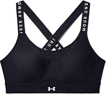 Under Armour Reggiseno Sportivo Infinity High Impact da Donna, Nero (001)/Bianco., S