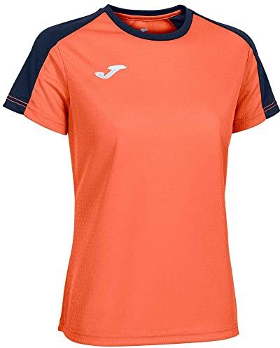 Joma Maglietta a Maniche Corte Eco Championship-Donna, Arancione Fluorescente Marino, M