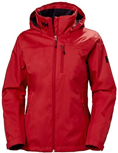 Helly Hansen Donna Crew Hooded Midlayer Jacket, Rosso, XS