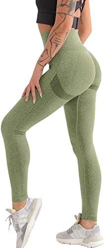 Getervb Leggins Sportivi Donna Push Up Vita Alta Pantacollant Opaco Scrunch Pantaloni Dimagranti Anticellulite Palestra Fitness Senza Cuciture per Yoga Palestra Jogging