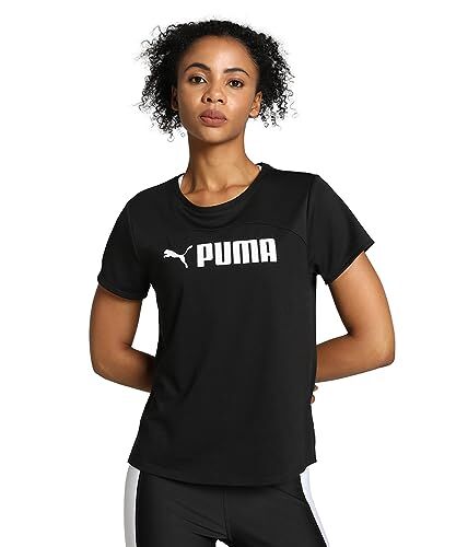 Puma Fit Logo Ultrabreathe Tee, Maglietta Donna, Black White, S