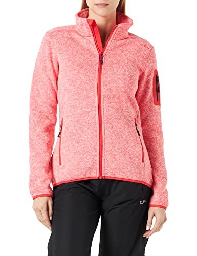 CMP Giacca In Knit-tech da Donna, Coral/Red Kiss, 40