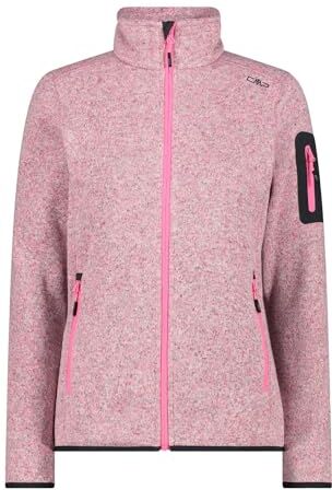 CMP Giacca In Knit-tech da Donna, Pink Fluo White, 54