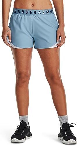 Under Armour Pantaloncini Play Up 3.0, Donna, Blizzard/Bianco/Varsity Blue, M/L