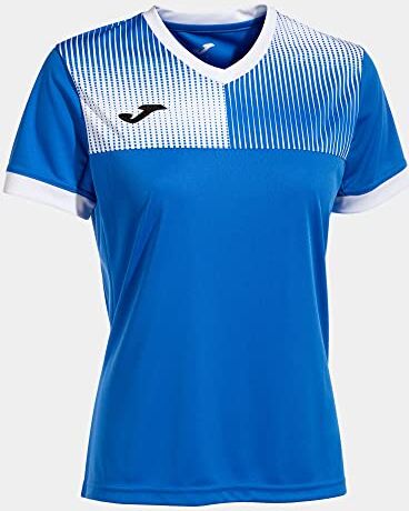 Joma Maglia a Manica Corta Donna Eco Supernova Blu Reale Bianco