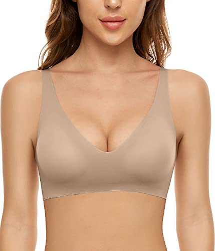 CheChury Donna Reggiseno Senza Ferretto Push Up Rimovibile Bralette Senza Cuciture Supporto Completo e Cinghie Regolabili Top Corsetto