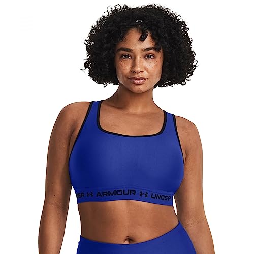 Under Armour Reggiseno Sportivo a Medio Impatto Incrociato, Donna, Team Royal/Nero, XL