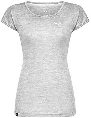 Salewa Puez Melange Dry W S/S Tee T-Shirt, White Melange, XS Donna