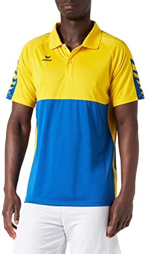 Erima Uomo Maglietta polo Six Wings, new royal/giallo, S