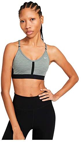 Nike CZ4456 W NK DF INDY V-NECK BRA Reggiseno sportivo Donna smoke grey/pure/black/white 2XL