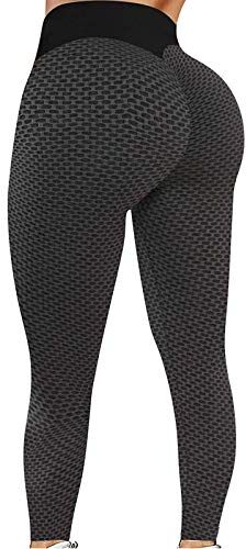 Generic Leggings da palestra da donna, a vita alta, sexy, in pizzo, patchwork e yoga, leggings sportivi, per corsa, allenamento (03C-Black, XXXXL)