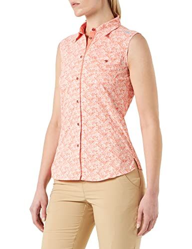 CMP Camicia Smanicata Elasticizzata da Donna, Bianco-Sunrise, 40