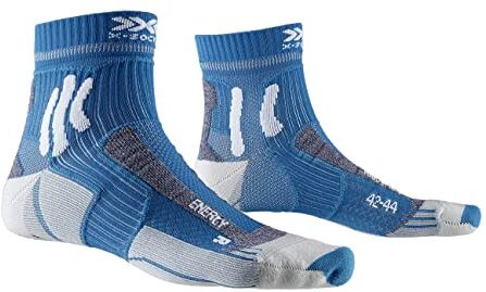 X-Socks Marathon Energy Socks, Unisex – Adulto, Teal Blue/Arctic White, 35-38