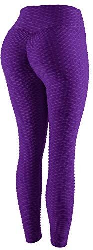 DEBAIJIA Yoga Legging Donna Allenamento PalestraFitness Pantaloni Sport Pants Fitness Vita Alta(Rosa-XS)