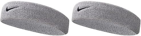 Nike Swoosh, Fascia Per Capelli Donna, Grey Heather/Black, Taglia unica