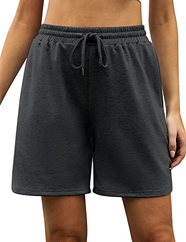 Migcaput Pantaloncini Sportivi Donna Shorts Donna Sportivi Pantaloncini Donna Estivi per Casual Jogging Scuro,XXL