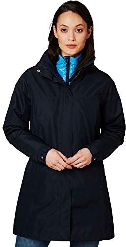 Helly Hansen Donna Cappotto Impermeabile Lungo Aden, L, Marina Militare