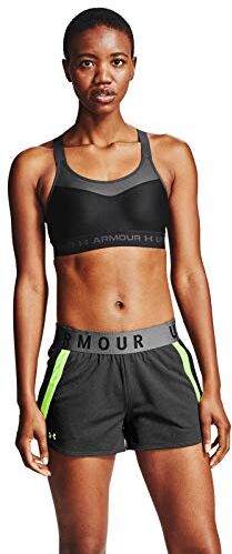 Under Armour Reggiseno Incrociato da Donna ad Alto Impatto, Nero (001)/Grigio Corvino, 2A