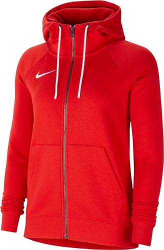 Nike Women's Team Club 20 Full-Zip Hoodie Giacche Sportive, Rosso University/Bianco/Bianco, XL Donna