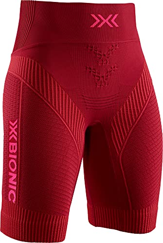 X-Bionic Effektor 4.0 Run Shorts Women, Short Donna, Namib Red/Neon Flamingo, L