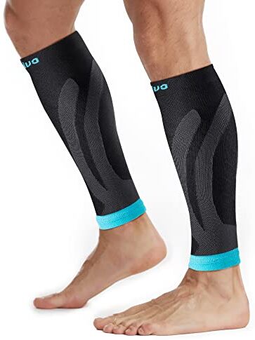 CAMBIVO 2 Paia Polpaccera Compressione Uomo Donna, Calze Compressione, Fascia Polpaccio Compressione, Gambali Compressione per Polpacci per Corsa, Fitness, Sport, Calcio