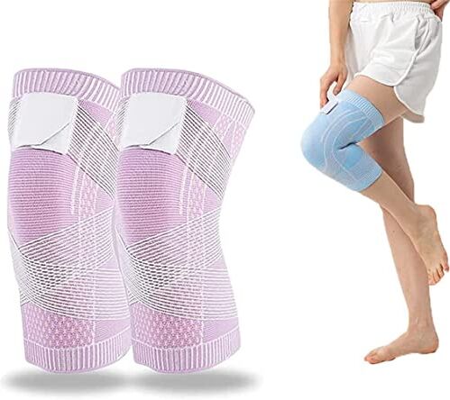 BIRKIM Destinek Knee Brace,Destinek Knee Compression Sleeve,Adjustable High Elastic Knee Compression Sleeve,for Women & Men (2XL, Pink)