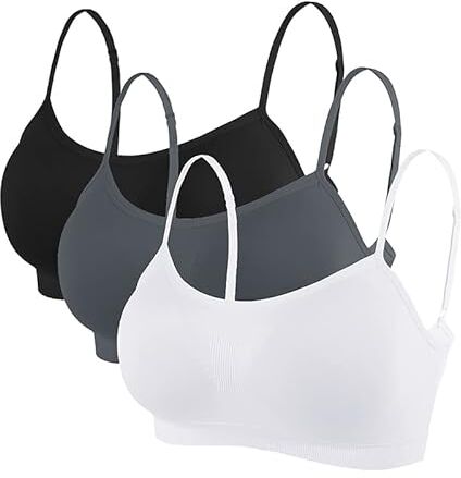 Litthing Reggiseno Sportivo da Donna Reggiseno Comodo Senza Cuciture Top Imbottito da Donna Spalline Regolabili Reggiseno Canotta Sport Senza Fili Top Corto per Yoga Fitness Esercizio