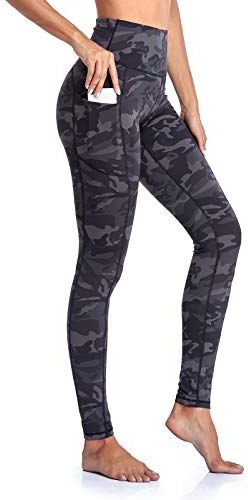 Vimbloom Leggings Fitness Donna Push Up Allenamento Opaco Vita Alta Yoga Palestra Leggins Sportivi Pantaloni VI263(Grigio Mimetico,S)