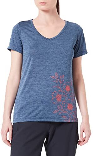 CMP T-Shirt in Jersey Melange da Donna, Blue Mel.-Corallo, 40