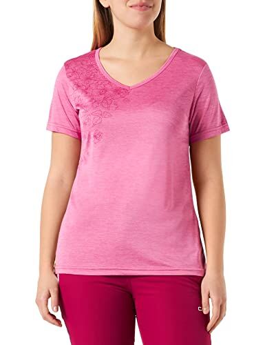 CMP T-Shirt in Jersey Melange da Donna, Berry, 40