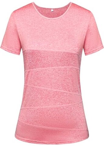 Sykooria T Shirt Maglietta Sportiva da Donna Maglietta Manica Corta Scollo Tondo Estiva Yoga Fitness Tinta Unita Rapida Asciugatura Maglie Tee Top