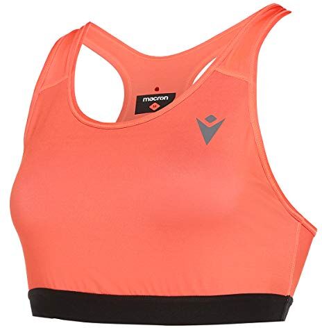 Macron Run Kona Sca Beatrix Crop Bra NCOR/Blk Wmn, Reggiseno Donna, Orange, XL