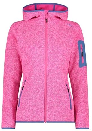 CMP Giacca in Knit-Tech da Donna con Cappuccio Fisso, Fuxia-Provenza, 52