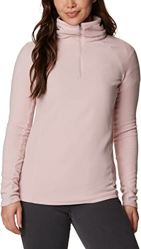 Columbia Half Zip Glacial IV Mezza Cerniera, Rosa-Rosa Polvere, XL Donna