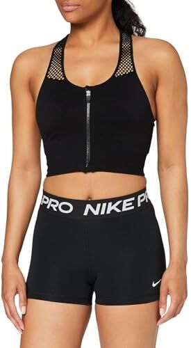 Nike W NP 365 Short 3", Pantaloncini Donna, Black/(White), S